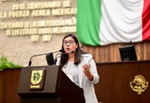 Vida Gómez cuestiona visita de Claudia Sheinbaum a Yucatán.