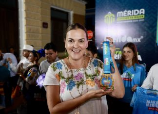 Presentación del Marat’hon Mérida 2027 con sus nuevas playeras y medallas.