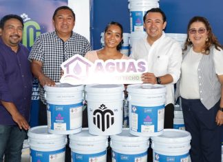 Cecilia Patrón durante el anuncio de la nueva convocatoria de Aguas con tu techo.