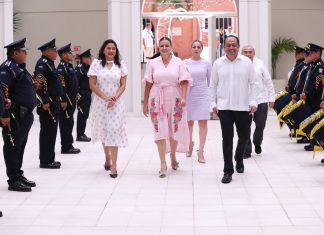 Policía Municipal de Mérida durante las celebraciones patrias.