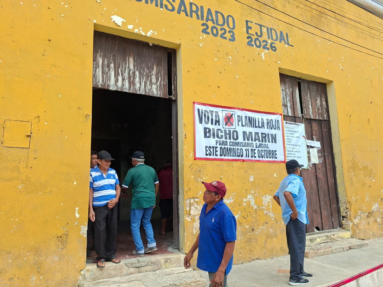 Elección ejidal en Acanceh con operativo de seguridad policial.